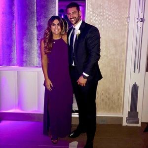 Worn once David’s bridal plum dress